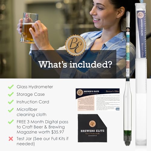 Triple Scale Hydrometer for Home Brew Beer, Wine and Kombucha