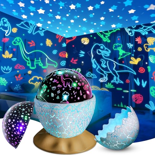 Dinosaur Egg Star Night Light Projector for Kids Bedroom