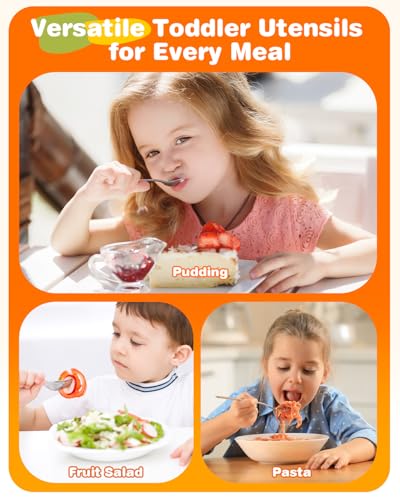 8-Piece Toddler Utensils Set - Child-Sized Stainless Steel Silverware