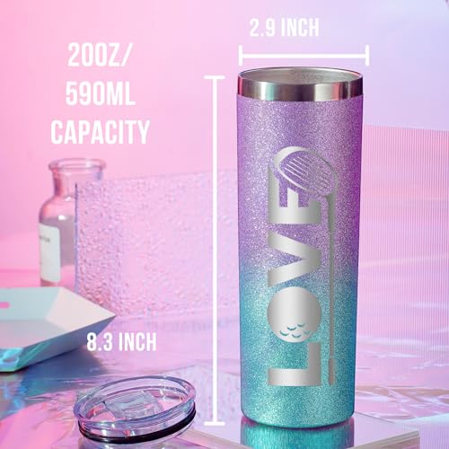Onebttl 20oz Golf Tumbler for Women - Blue Purple, Spill-Proof, Insulated Gift