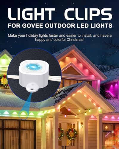 120 Pcs Govee H706 Outdoor Light Clips - Heavy-Duty Mounting Brackets for Secure Installation (DNShorix)