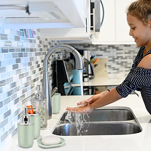 7-Piece Bathroom Accessory Set with Trash Can, Toilet Brush, and Soap Dispenser