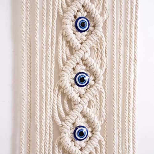 Boho Macrame Evil Eye Wall Hanging Dream Catcher Handmade Cotton Decor