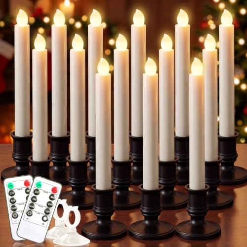 Verdenu 14 Pack Window Candles with Remote Timer, Holders & Suction Cups (Variation: 14 Pack)