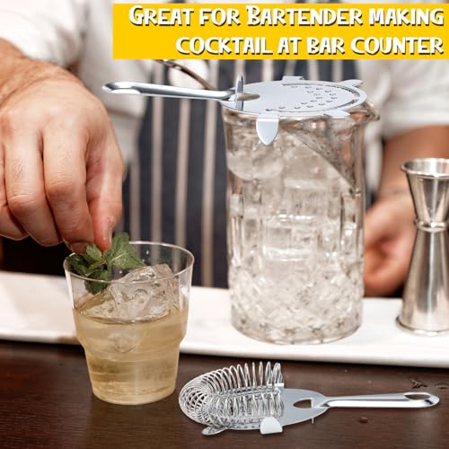 16 Pack Stainless Steel Cocktail Strainers 6 Inches Bar Tool for Bartenders & Mixologists