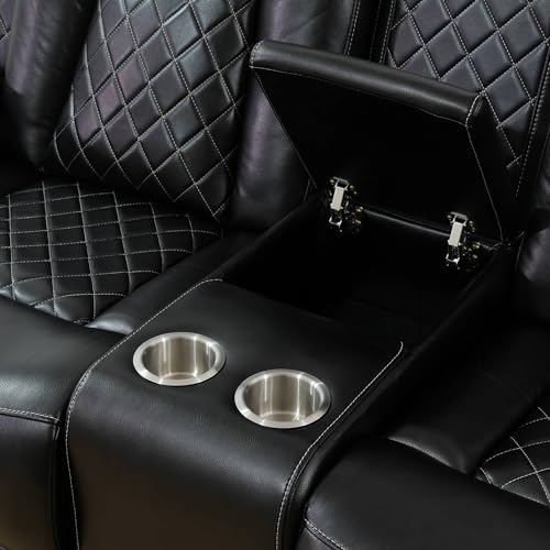 Power Reclining Loveseat with Storage Console, Cup Holders and USB Ports
