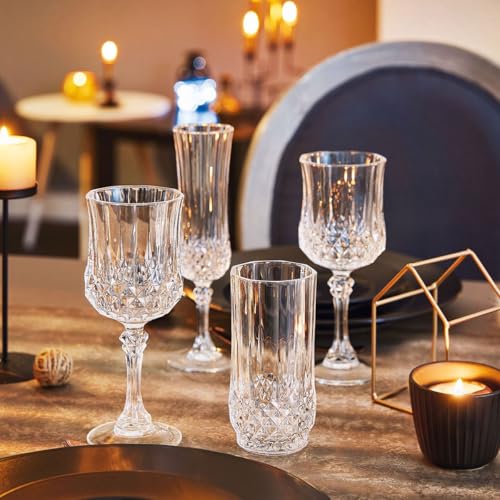 Longchamp Crystal Lowball Glasses 36cl - Set of 6 Durable Krysta Glassware