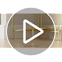 6-Tier Foldable Corner Shelf, Metal Gold Frame Standing Display Rack