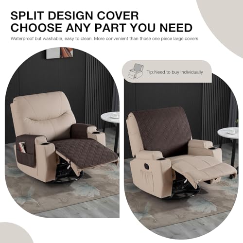 Waterproof Recliner Chair Cover with Utility Pockets, 22"