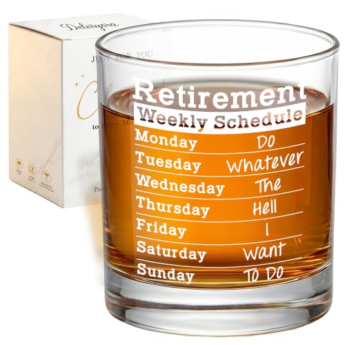 Delviyora 10oz Whiskey Glass for Retirement & Farewell Gifts, Boss, Coworker, Management