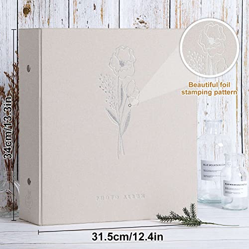 Large Linen Photo Album 4x6 - 600 Pocket Capacity for Horizontal & Vertical