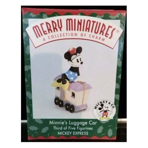 Minnie's Luggage Car Miniature Figurine - Hallmark Merry Miniatures 1998