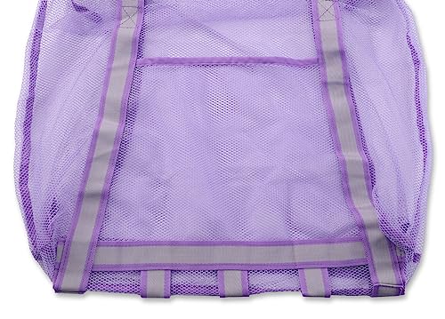 Large Mesh Beach Bag with Zipper - Quick-Dry Sand Toy Carrier for Pool