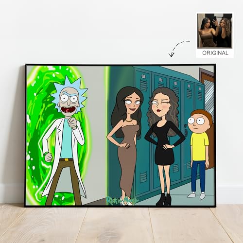 Custom Sci-Fi Cartoon Portrait Illustration Hand-Drawn from Your Photo