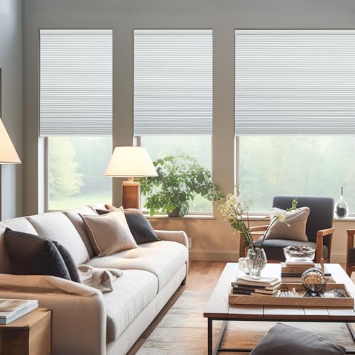 Blackout Cordless Cellular Shades - 34.5" x 64" Honeycomb Blinds