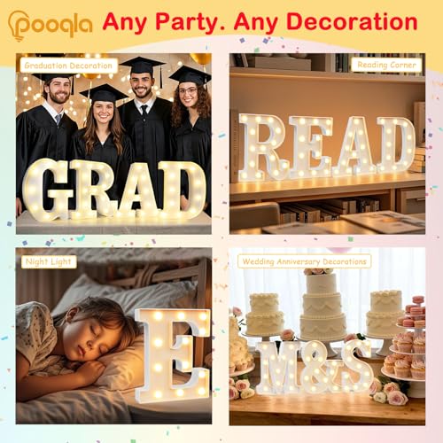 LED Marquee Light Up Letter Sign for Home, Party & Wedding Decor