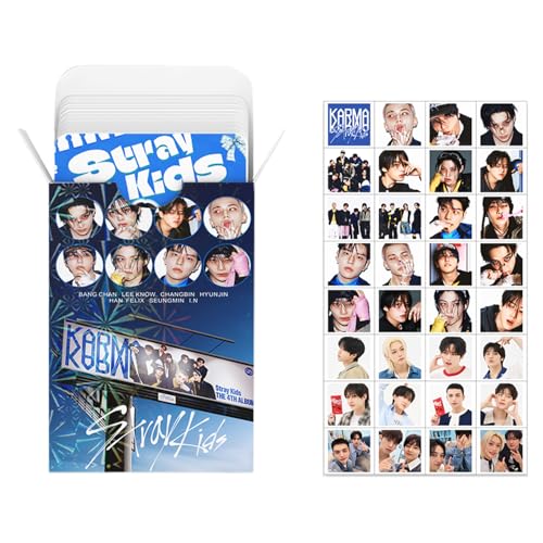55-Piece K-Pop Album Lomo Photo Card Set with 32 Laptop Stickers
