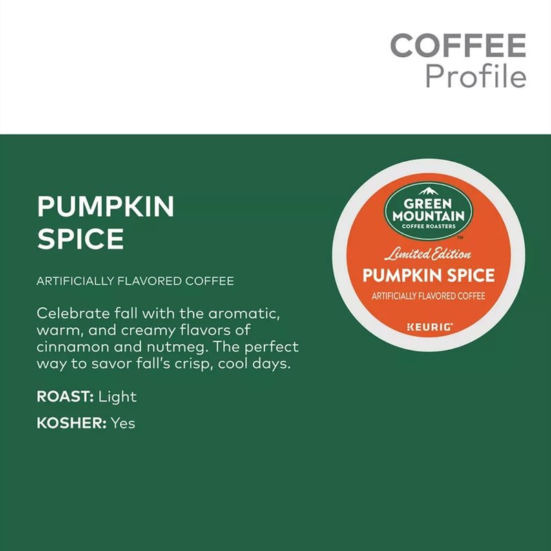 Green Mountain Coffee K-Cup for Keurig Brewers, Pumpkin Spice, 24 Count