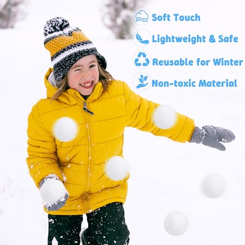 Indoor Snow Ball Fight Set - 20PCS Soft Non-Toxic Polyester Snow Balls
