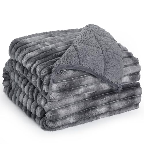15 lbs Weighted Blanket, Reversible Sherpa Fleece Full Size 48x72
