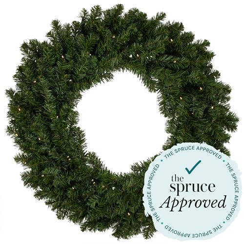 12-Inch Artificial Pine Christmas Wreath, Unlit Green Holiday Decor
