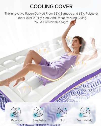 ChiXpace 4 Inch Queen Memory Foam Mattress Topper - Dual Layer Gel Pillow Top