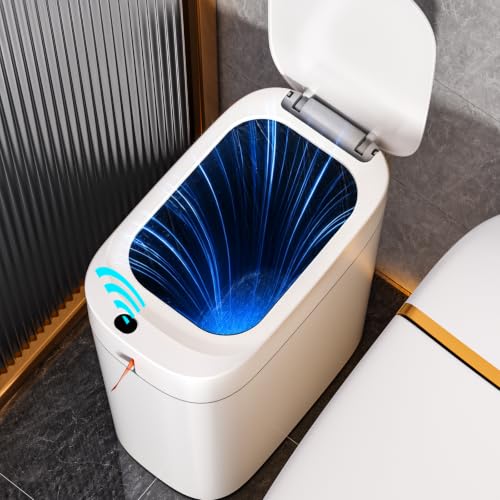 Smart Automatic Trash Can 3.5 Gallon Slim Motion Sensor Garbage Bin