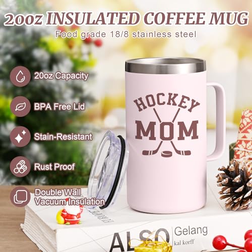 Hockey Mom Gifts 20oz Insulated Coffee Mug - Ice Hockey Mom Variation