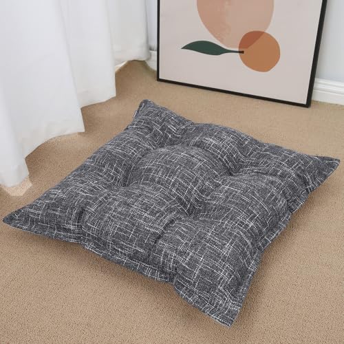 22-Inch Square Memory Foam Floor Pillow, Non-Slip Washable Seat Cushion
