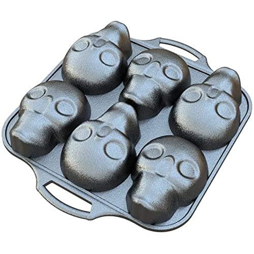 Lodge Cast Iron Skull Mini Cake Pan