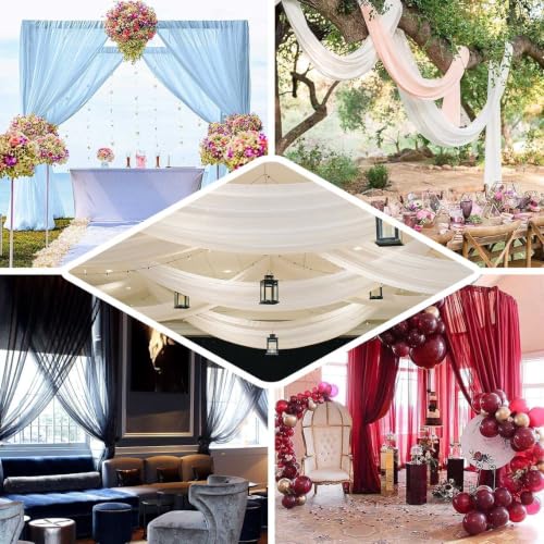 Pink Kids Bed Canopy Tulle Panels for House Beds with 4 Bow Tiebacks