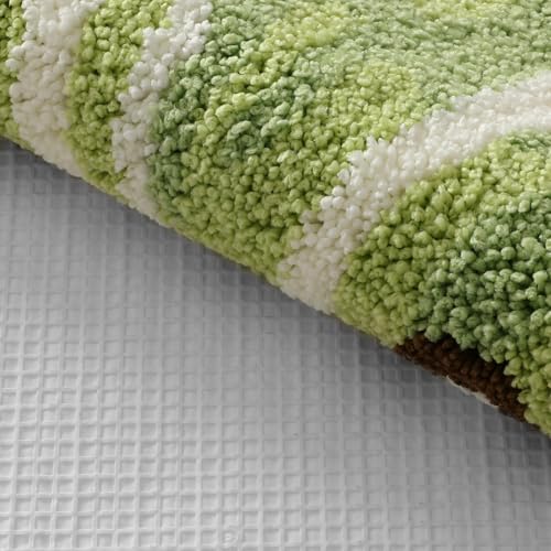 Lemon Fruit Half Round Bathroom Mat - Non-Slip Absorbent Floor Rug 45x80cm