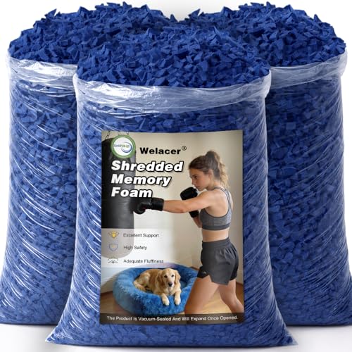 15lbs Shredded Memory Foam Filler for Bean Bag Chairs, Cushions and Pillows