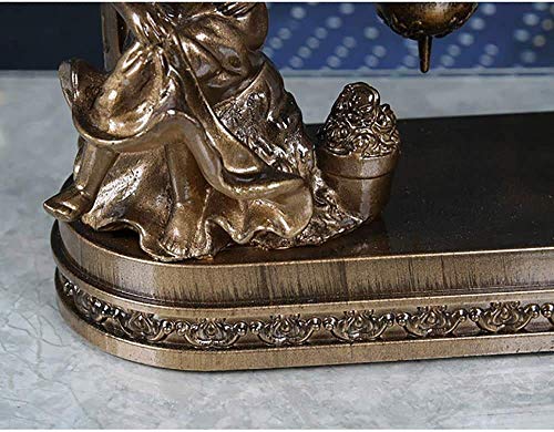 Vintage Resin Mantle Clock - Nordic Antique Style Silent Desk Clock