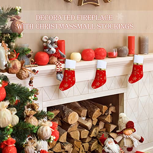 Patelai Embroidery Style 30 Pcs Mini Christmas Stockings 5.5 Inch