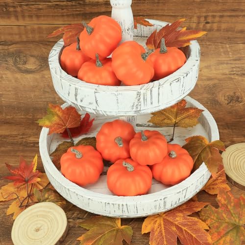 10-Piece Artificial Mini Pumpkin Set for Fall and Thanksgiving Decor