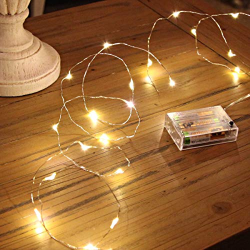 Ariceleo LED Fairy Lights Battery Operated 16ft Warm White