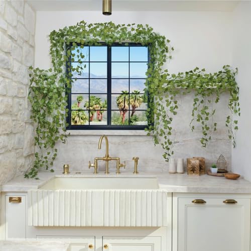 24 Pack Artificial Ivy Vines, 168ft Fake Greenery Garland for Wall Decor