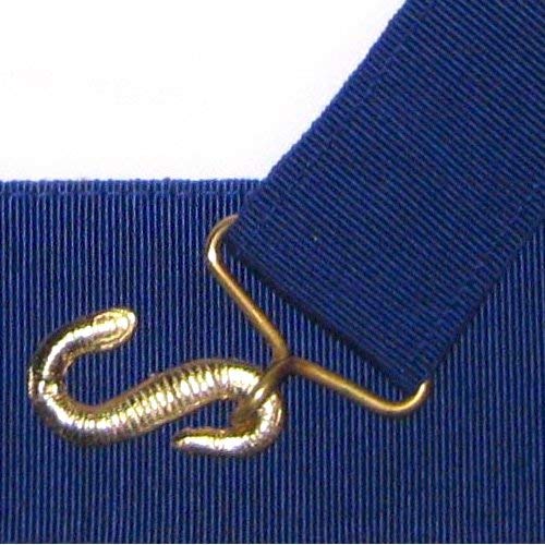 Master Mason with Sequined All Seeing Eye Masonic Apron - [Blue & White]