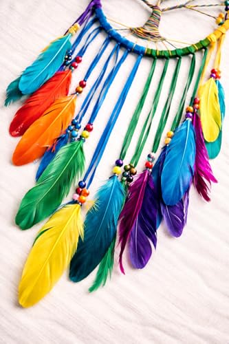 Large Tree of Life Dream Catcher - 36-Inch Handcrafted Boho Wall Decor