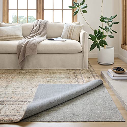 Non-Slip Rug Pad 8x10 - 1/8" Thick Reversible Cushion for Hardwood & Carpet