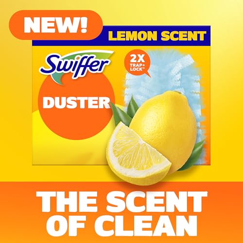 Disposable Duster Refills with Lemon Scent - Dust Trapping Cloths, 18 Pack