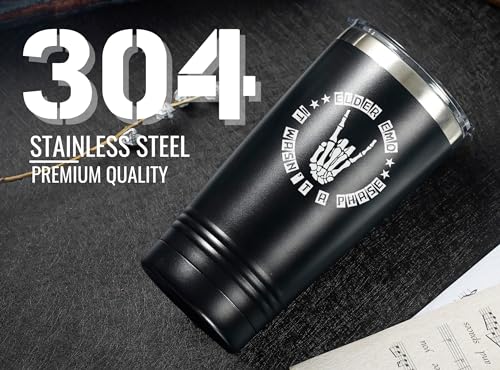 Onebttl 20oz Skull Emo Tumbler with Lid & Straw – Stainless Steel, Spill-Proof Gift