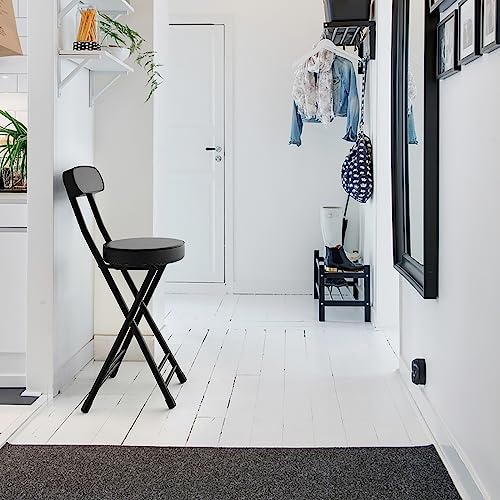 24-Inch Cushioned Folding Bar Stool, Heavy Duty Portable Counter Chair