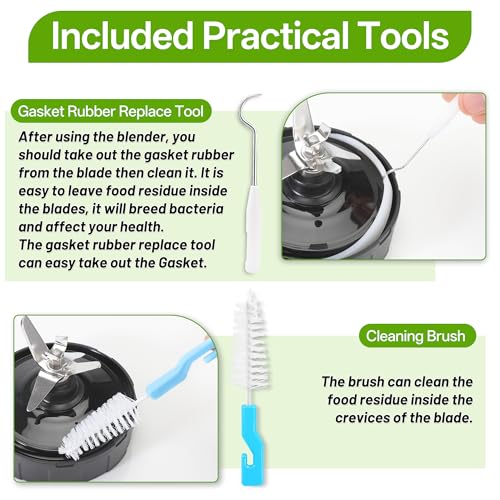 7-Fin Blender Extractor Blade Replacement for High-Speed Personal Blenders