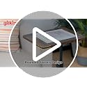 Adjustable TV Tray Table with 360° Swivel Top for Sofa and Bed
