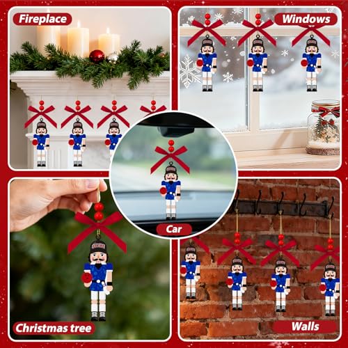 AKAIXI 4-Inch Acrylic Bowling Nutcracker Christmas Ornament for Players & Fans