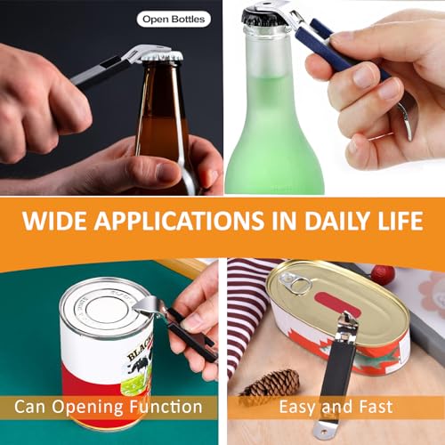 Magnetic Stainless Steel Bottle & Can Openers 3-Pack for Camping & Travel
