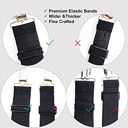 Bed Sheet Straps - Adjustable Fitted Sheet Holder Clips Set of 4