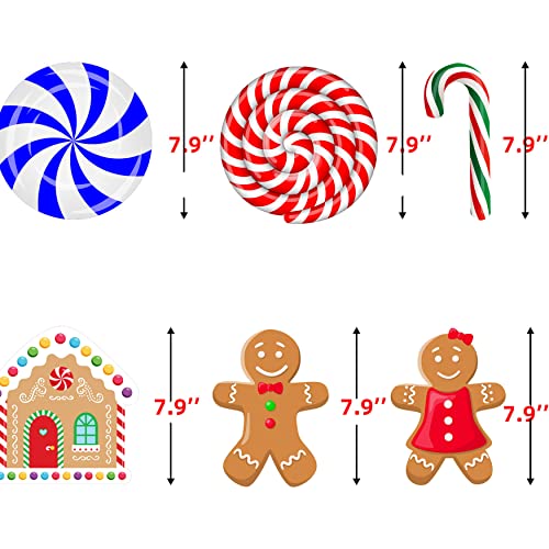 Peppermint Christmas Floor Decals 57pc Wall Stickers Set for Holiday Decor